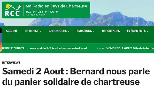 Bernard nous parle du panier solidaire de Chartreuse